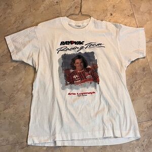 Vintage 90’s Rayvoc Indy Car Racing Tshirt XL Arie Luyendyk Formula 1 White